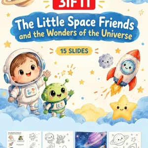 The Little Space Friends Story & Coloring Book | Kids Space Adventure, Astronauts & Planet Coloring Pages