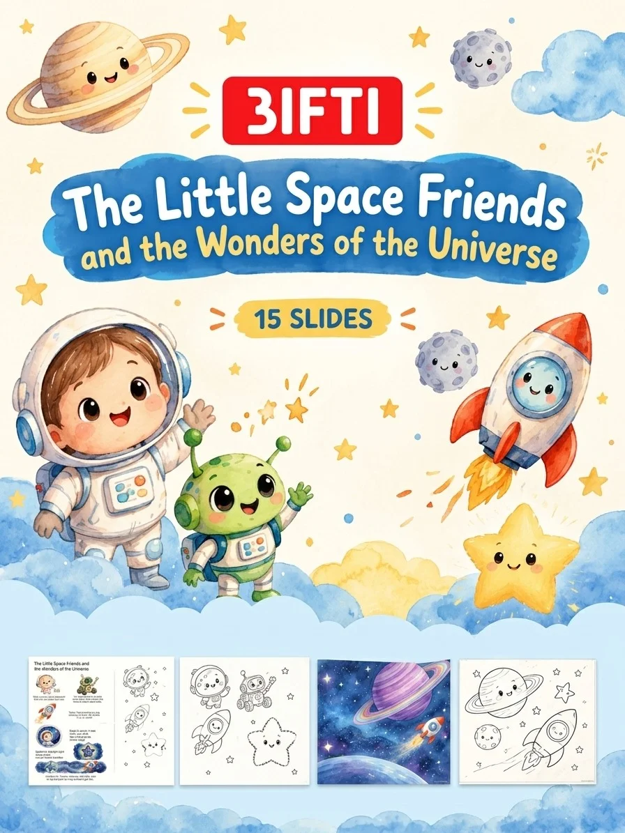 The Little Space Friends Story & Coloring Book | Kids Space Adventure, Astronauts & Planet Coloring Pages